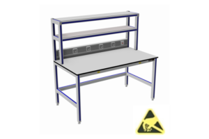 ESD-veilige tafels met 2x opbouw