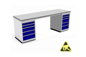 ESD-veilige tafels met kasten