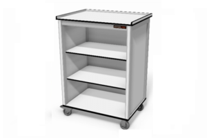 3-zijdig gesloten trolley, met 3 legborden