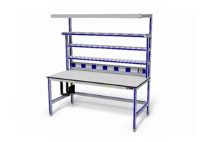 ESD-veilige testtafel (energievoorziening,opstandbladen)