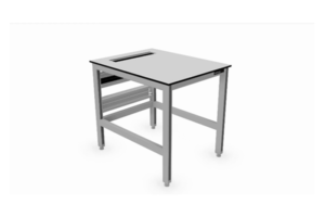 testtafel geheel op maat met borstelsleuf