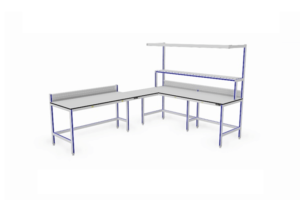 hoekopstelling met hoek en vrije beenruimte