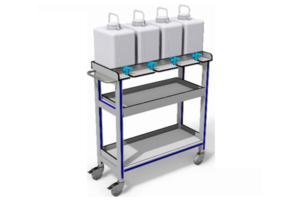 jerrycan wagen met uitschuifbare lekbak