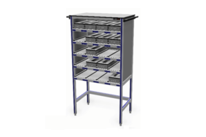 kast voor het veilig opslaan van testladen