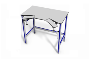 leerlingenwerktafel met instelbare armleggers