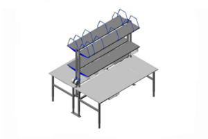 paktafel opstelling (webshop), incl. legborden, dozen
