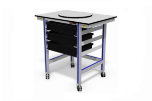 productietrolley (ESD-veilig) met draaiplateau