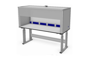 traploos (elektrisch) verstelbare afzuigkast