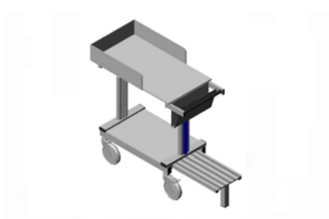 traploos in hoogte verstelbare archieftrolley