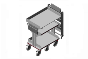 traploos in hoogte verstelbare archieftrolley