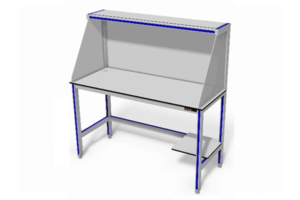 werktafel met zijwanden en achterwand tbv slijpwerk