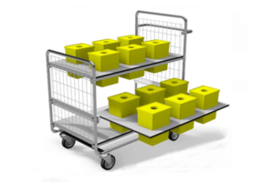 afvoertrolley naaldenbekers op maat gemaakt