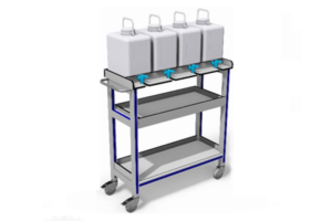 jerrycan wagen met uitschuifbare lekbak