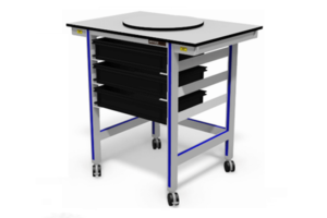 productietrolley (ESD-veilig) met draaiplateau