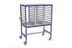 trolley voor het drogen van glasplaten