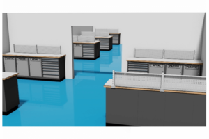 werkplaats rijwielhandel praktisch ingericht