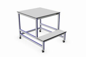 vlakke trolley met verlaagd afzetplateau