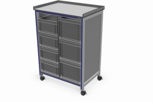 eurobakken trolley (afm. 600×400 mm diverse hoogtes)