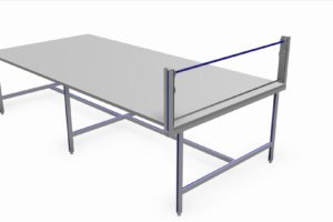 snijtafel (4000 x 1200 mm) met verstelbare rollenhouder